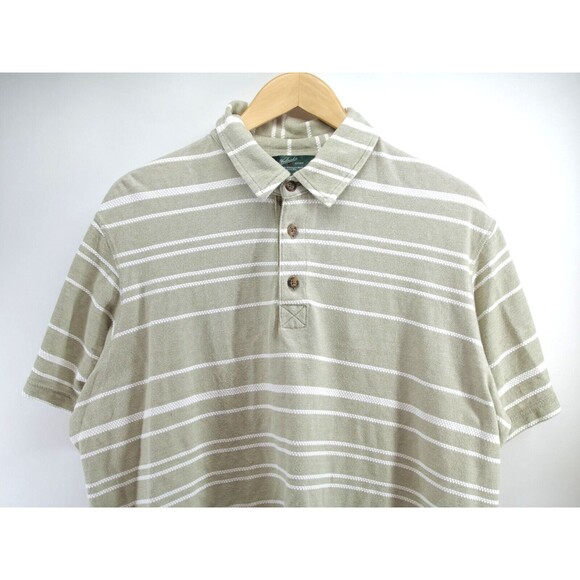 Woolrich Woolen Mills Striped light Green Polo Shirt Size L‎ - Picture 2 of 9